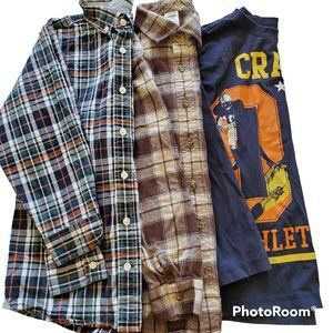 Boys long sleeve tops bundle size medium 7-8 3 items total